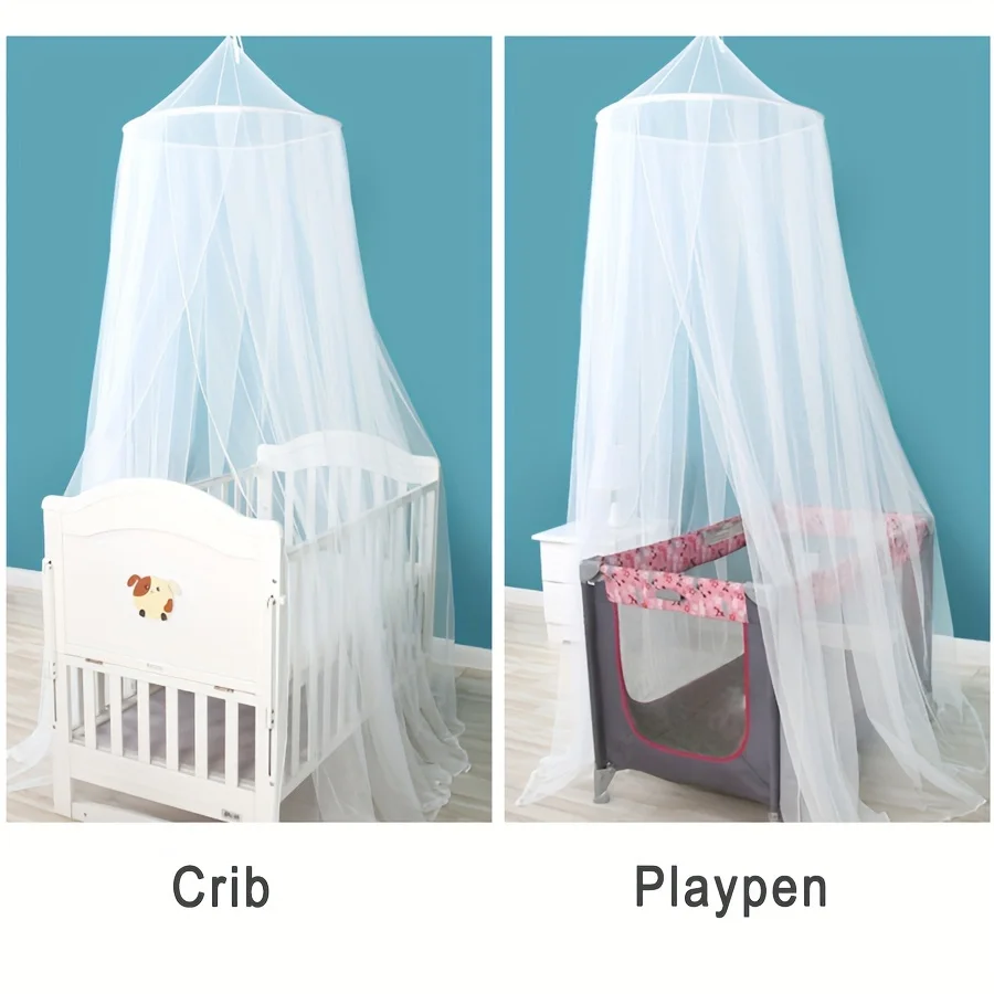 【Premium Quality】 1pc Foldable Bed Net with Hanging Hook, Soft Mosquito Net with Canopy, Room Decoration Mesh Net.