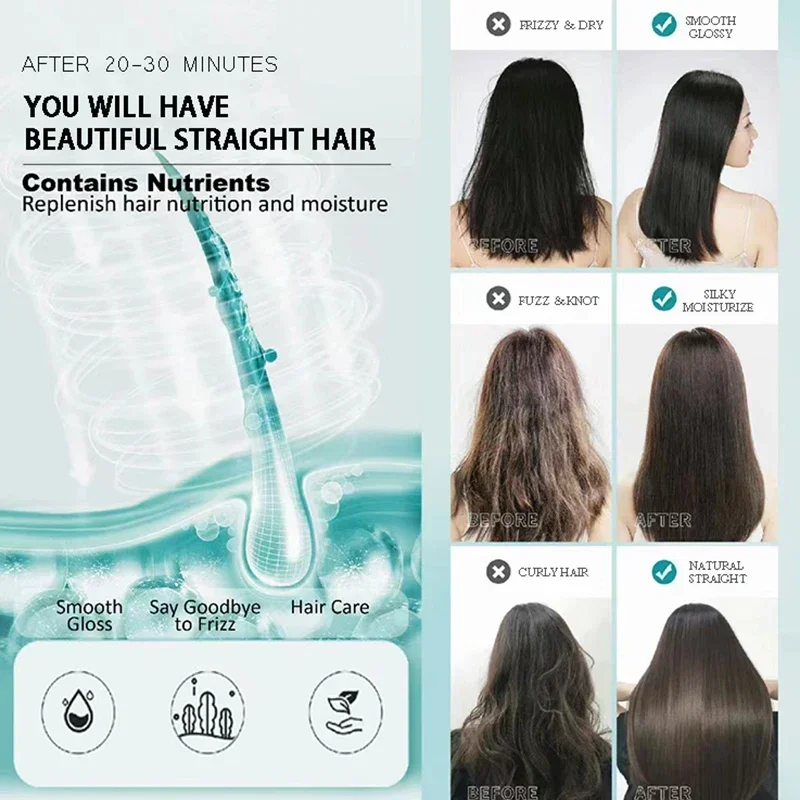 각질 Hair Straightening Cream Protein Correction Silky Straight Hair Styling Improves Frizz Keratin Treatment Repairs Damage