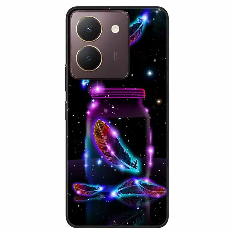 Black TPU Bumper Soft Silicone Shockproof Phone Case with Cute Cat Design