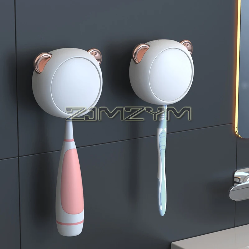 Portable UVC UV Disinfection Box Cartoon Punch-free Timing Cycle Sterilization Toothbrush Sterilizer Toothbrush Hanger