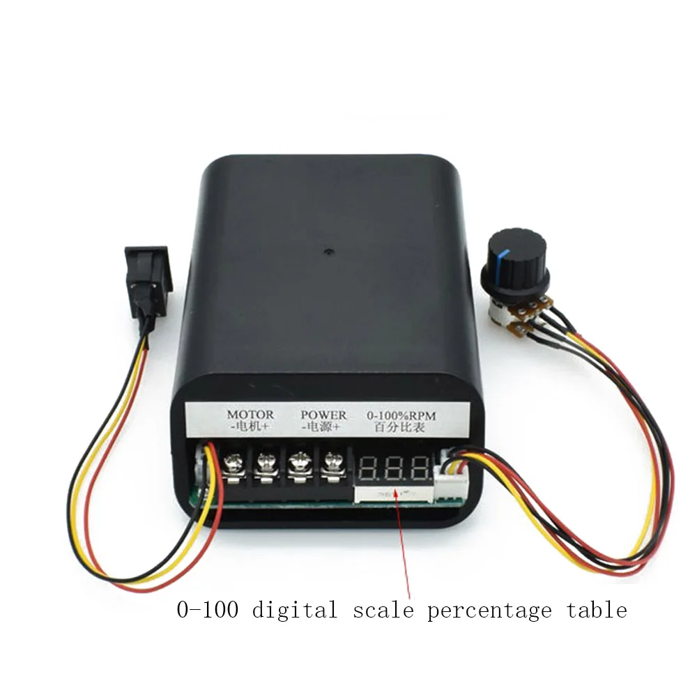 EQ89 모터 속도 컨트롤러, 60A CW CCW 디지털 디스플레이, 0  100% 조절 가능 드라이브, DC 10V  55V, 후진 및 후진 모터 거버너