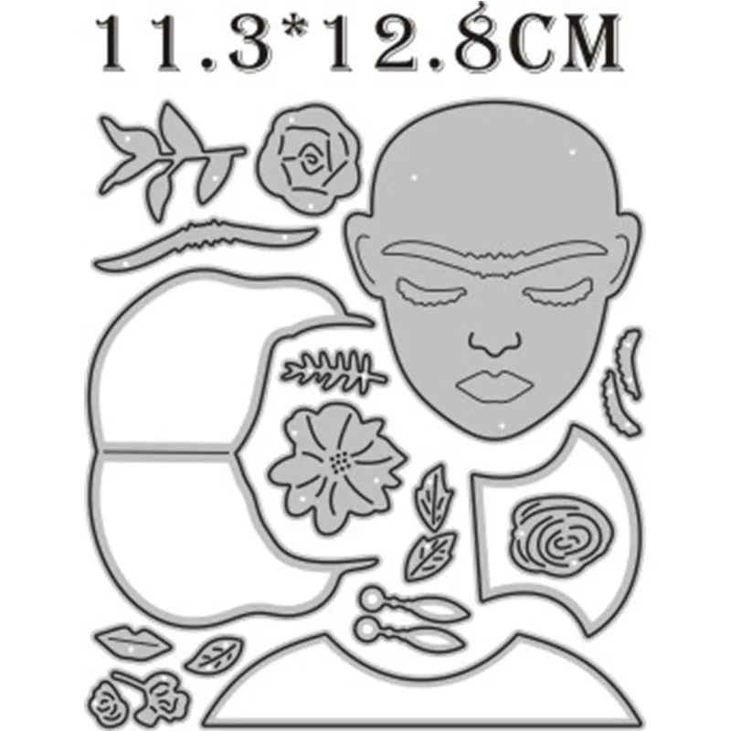 믹스 컬러 왁스 씰 스탬프 비즈, 레트로 스크랩북 소재, 빈티지 청첩장 봉투 엽서, 가방 당 100 개 9 절묘한 소녀 장미 금속 절단 다이, DIY 스크랩북 사진 앨범 공예 장식 종이 템플릿 수공예 선물 카드