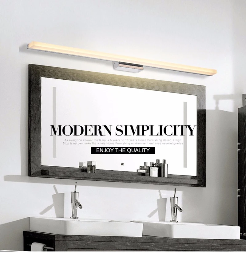 Description Picture 6 of itemQLTEG Led Wall Lamp Bathroom Vanity Light  AC85 - 265V Indoor Modern Wall Sconces LED Mirror Wall Light Fixtures Black White