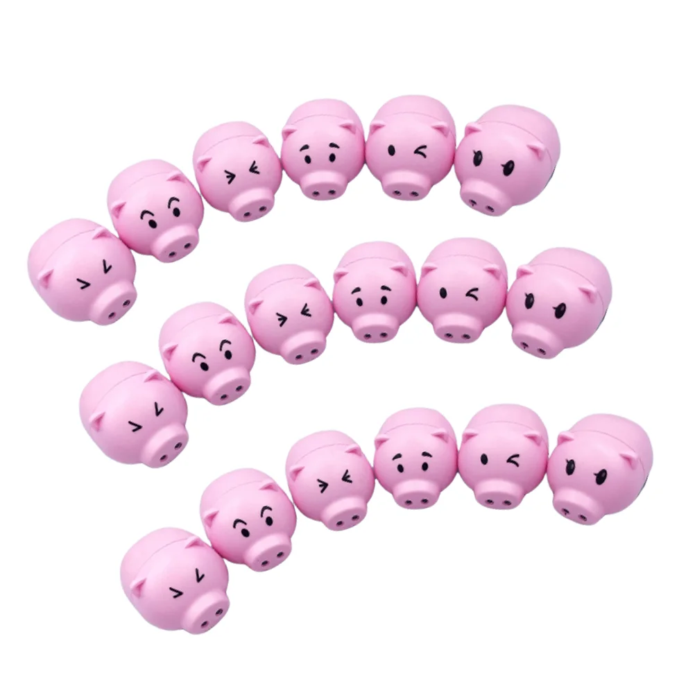 

18pcs Cartoon Pig Shaped Inertia Toy Six Animal Back Car Vehicle Toy for Children Kids (Opp Package)