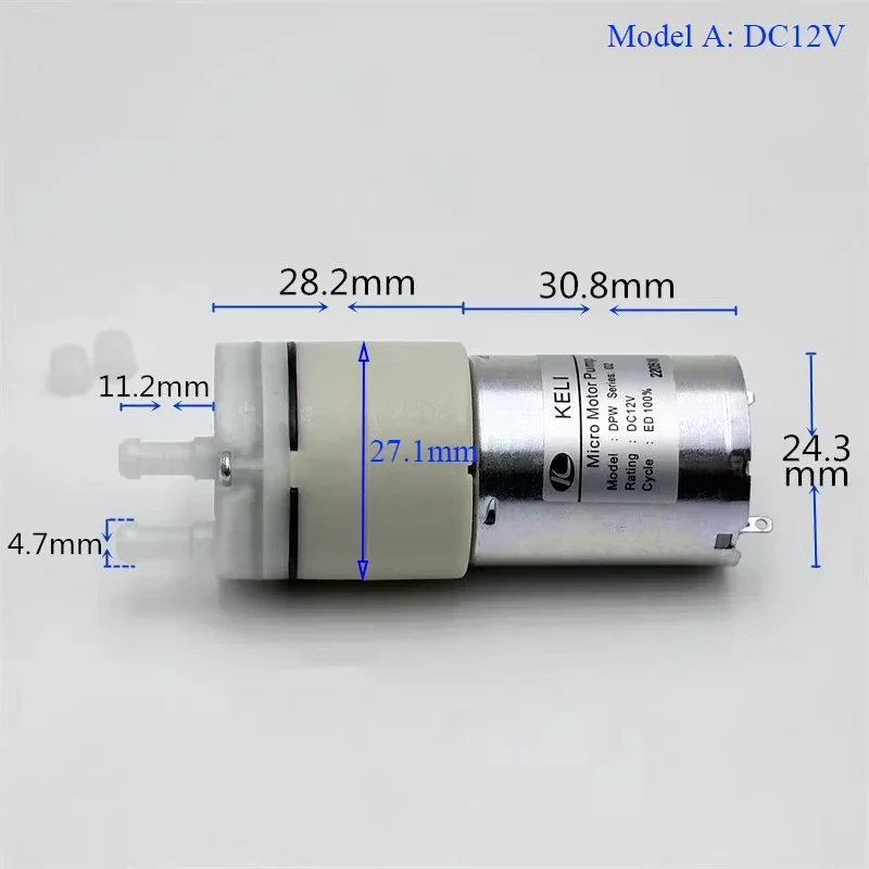 Micro 370 Water Pump DC12V/24V Large Flow Diaphragm Water Pump Self-priming Suction DIY Dispenser Tea Table Pumping liquid transfer pump