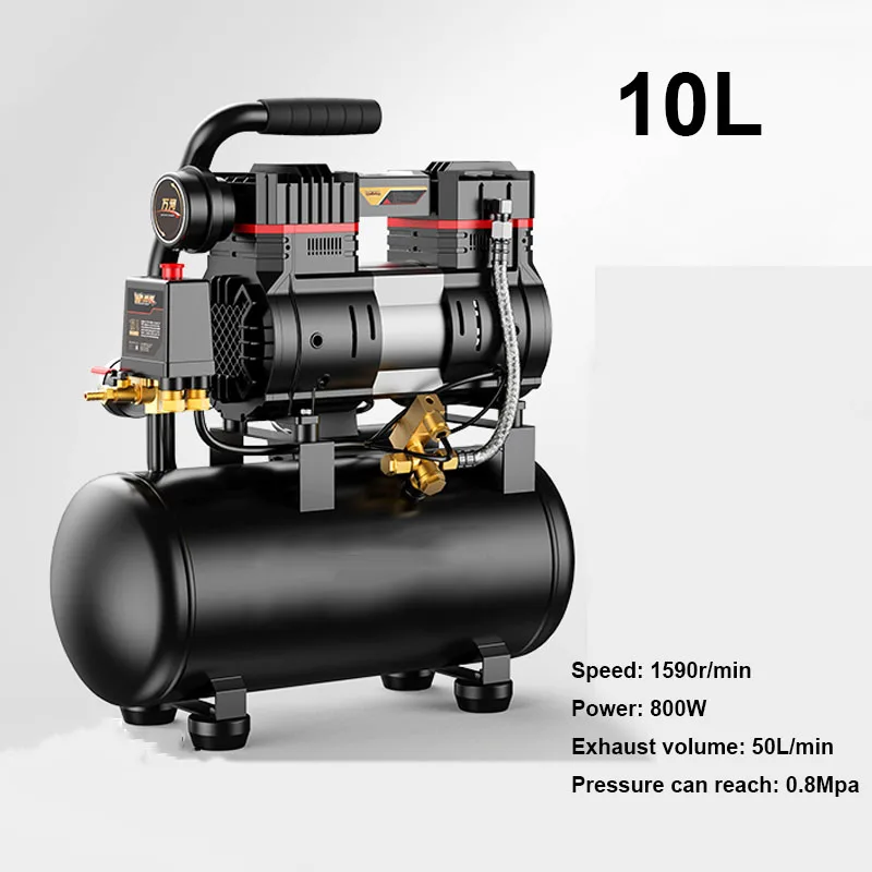 

220V Compressor Industrial Grade oil-free Silent High Pressure Air Pump Air Compressor Carpentry Tool Painting Nailing