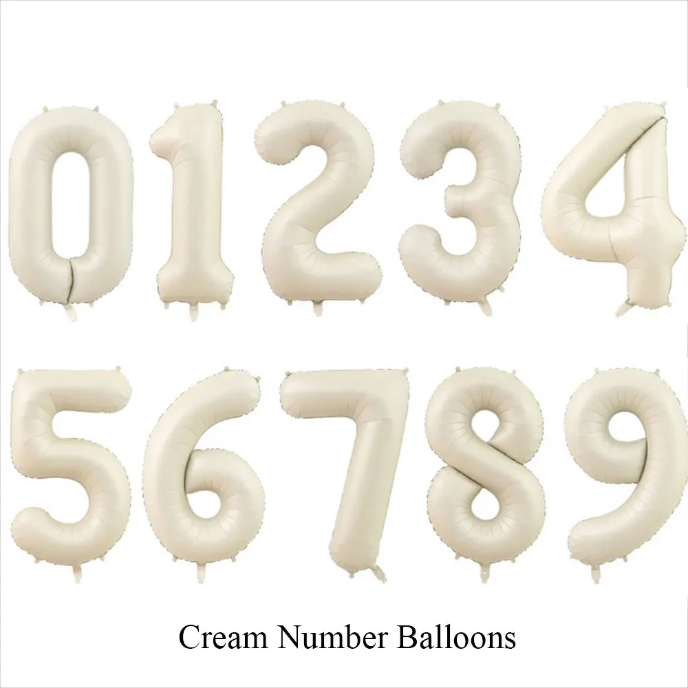 Rosa Schleifen Zahlen-Folienballons 32 Zoll Creme-Beige Zahlenballons mit Rosa Schleifen für Geburtstag Coquette-Themenparty-Dekoration – Detail 9