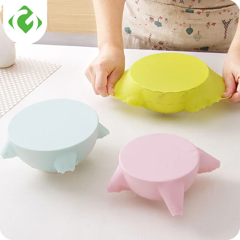 GUANYAO Food Grade Silicone microwave cookware silicone bowl cover High Stretch Seal Vacuum Container Reusable plastic wrap silicone covers bowl cover