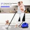 Steam Cleaner, Heavy Duty Household Steamer w/ 19 Accessories, 1.5L Tank & 13ft Power Cord, Multipurpose Chemical-Free Household 2