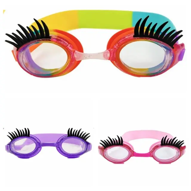 Eyelash Childrens Swimming Goggles Waterproof Anti Fog Eyelash Glasses Colorful HD Swimming Goggles Water Sports 6