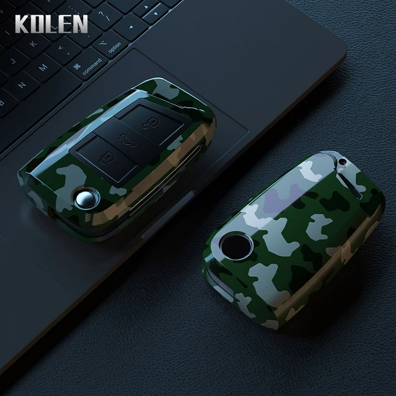 ABS Carbon Fiber Car Key Case Cover