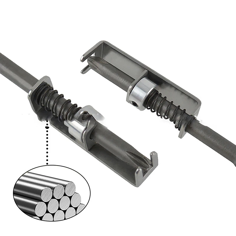Universal Screw Retention Tool Bit with Spring-loaded Functionality for Electricians Mechanics