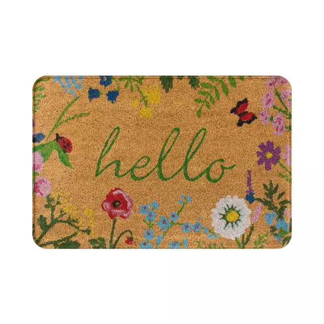 Hello Letter Deartter Fürdőszoba Nyomtatott Polieste Szőnyeg Konyha Otthoni Folyosó Dekoráció Padlószőnyeg Ajtó - Image 2