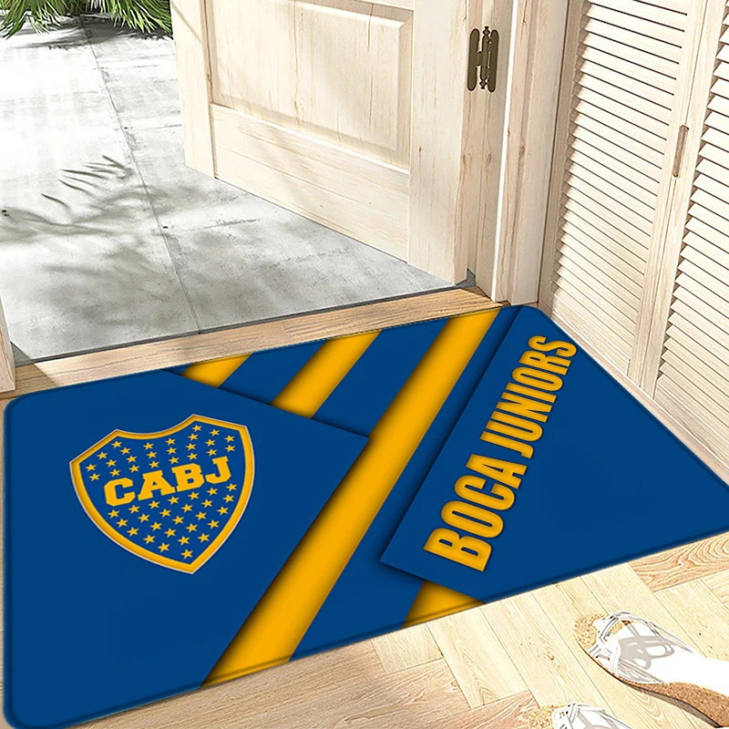 도어매트 플란넬 바닥 매트 실내 발 매트 기도용 침대 옆 매트 아틀레티코스 보카스 주니어스 주방 복도 카펫 부드러운 발코니 장식