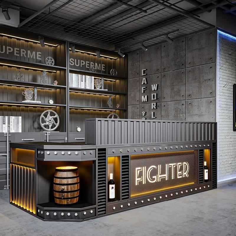 Office Industry Reception Desk Front Luxury Shop Hall Desk Vertical Luxurious Counter Reception Beauty Commercial Furniture