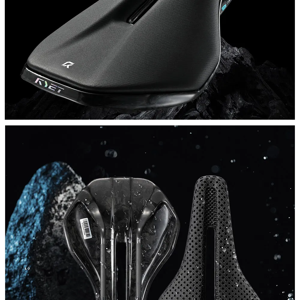 RYET Vollcarbon 3D-gedruckter Fahrradsattel Ultraleichter Fahrradsitz 245 x 140 mm Fahrradkissen für Rennrad MTB Gravel Racing Zubehör – Detail 21