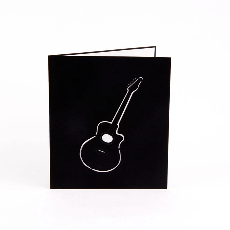 1 Stück Gitarren-Pop-up-Karte, Geburtstagskarte, 3D-Popup-Grußkarte, für Klassenkameraden, Freunde, Abschluss, Geburtstag, Hochzeit, Jahrestag – Detail 7