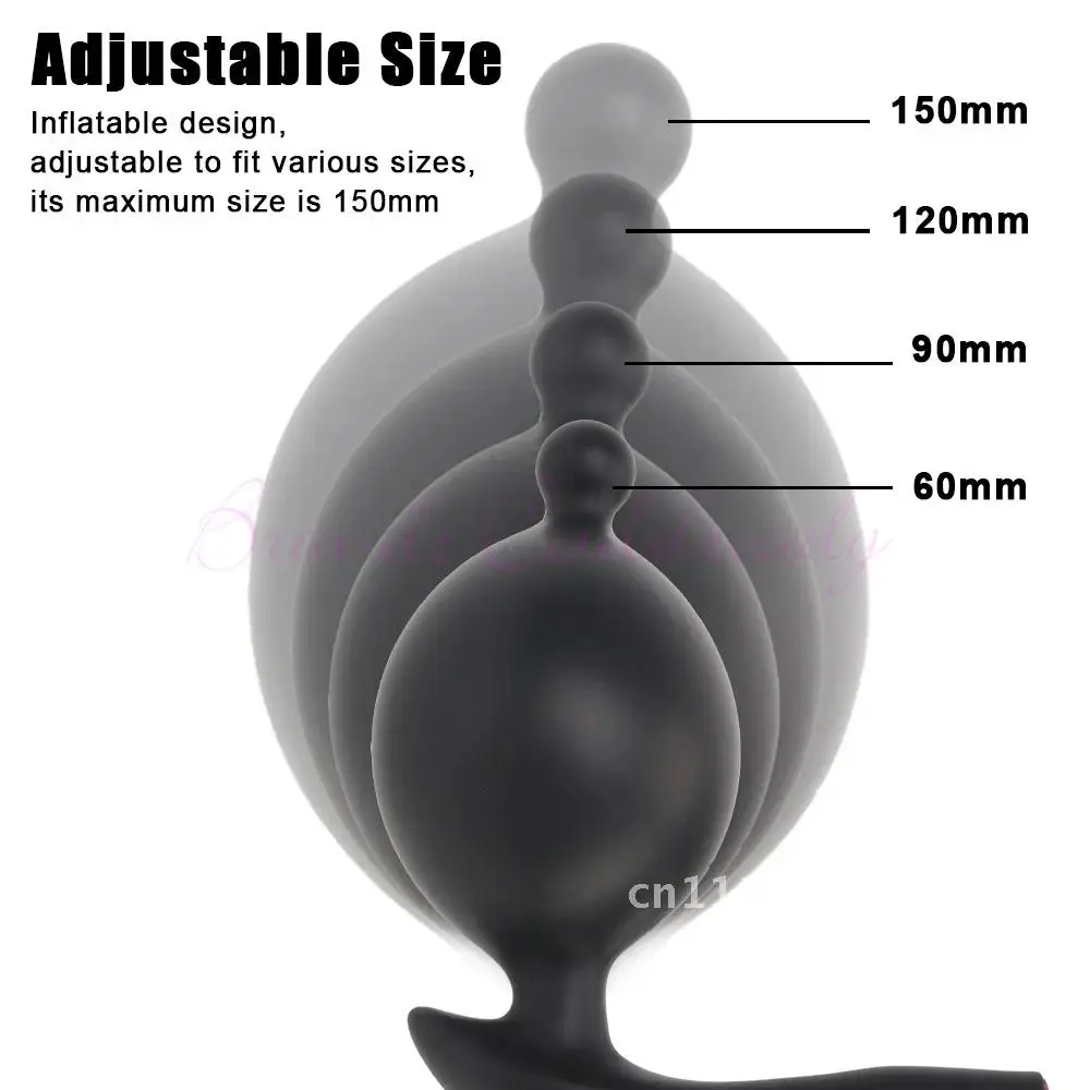 Double Layer Inflated Dildo Pump Silicone Anal Dilator Super Big Anus Butt Plug Prostate Massage Extender Dilatador Sex Toys