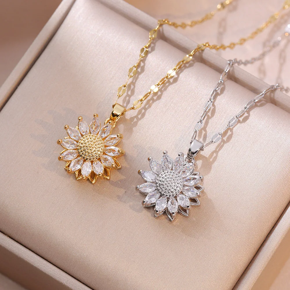 Daisy Sunflower Earrings & Necklace