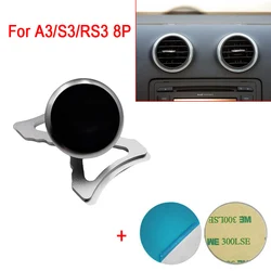 Universal Car Phone Magnetic Holder - 360° Adjustable Mobile Mount with Outlet Clip (Silver)