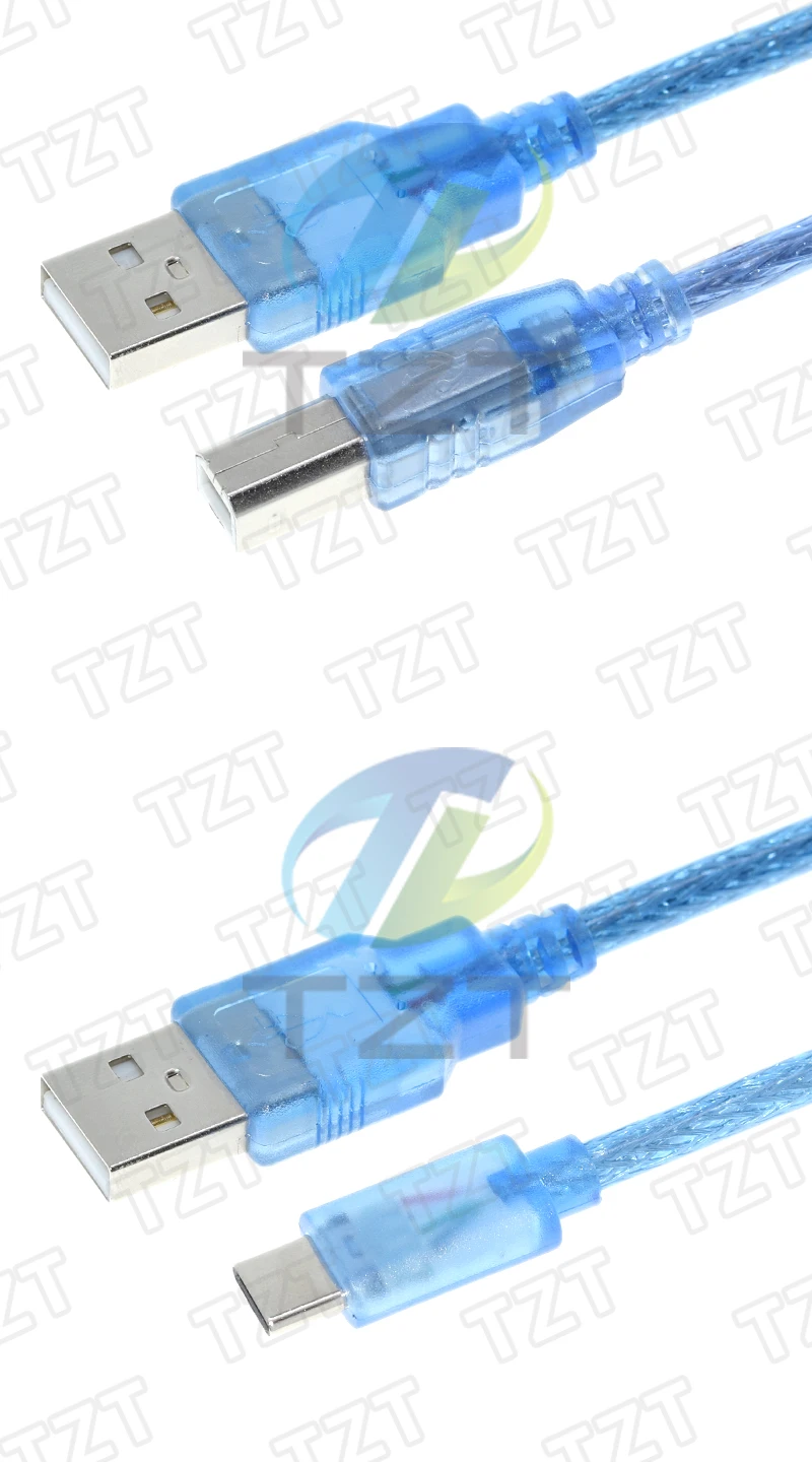 30 cm langes USB-Kabel für Uno R3/Nano/MEGA/Leonardo/Pro Micro/DUE Blau, hochwertiges A-Typ-USB/Mini-USB/Micro-USB-Kabel für Arduino – Detail 5