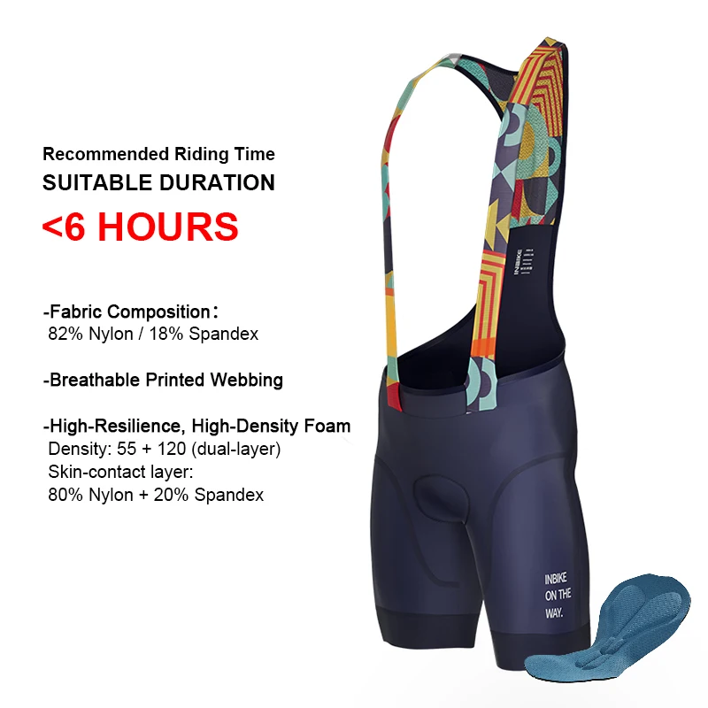 INBIKE Men's Professional Cycling Bib Shorts – Advanced MTB & Road Bike Performance Apparel