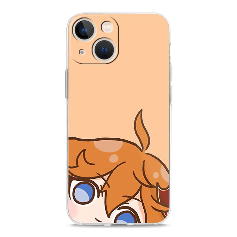 Genshin Impact Anime Cute Phone Case For iPhone 11 13 Pro Max 12 mini SE2 6 7 8 Plus XR XS Max Soft Silicon Clear Cover Coque iphone 13 pro max case clear