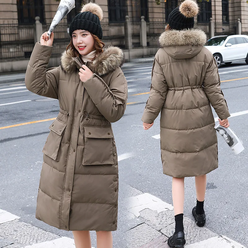 

2023 Women Down Long Jacket Winter Turtleneck Down Cotton Coat Warm Parkas Snow Outwear female Winter thick Jacket