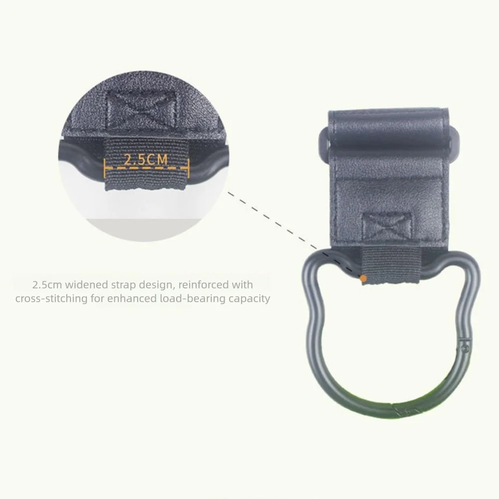 Cute Cartoon Bear Baby Stroller Hooks Solid Color PU Hanging Hook Cart Organizer Cartoon Stroller Accessories Bicycle