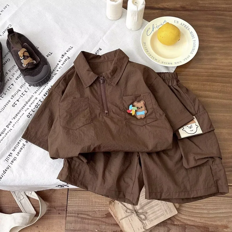 Conjuntos de verano para niños, Top y pantalones cortos de