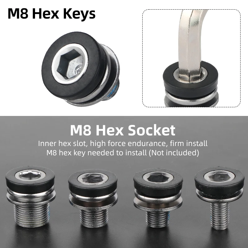 High-Performance Bicycle Crank Seal Bolts with Thread Lock & O-Ring