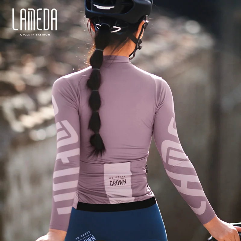 LAMEDA Woman Cycling Jerseys Long Sleeve Spring Summer Cycling Tops Breathable Bike Clothes With Pockets Woman&rsquo;s Sport Clothes