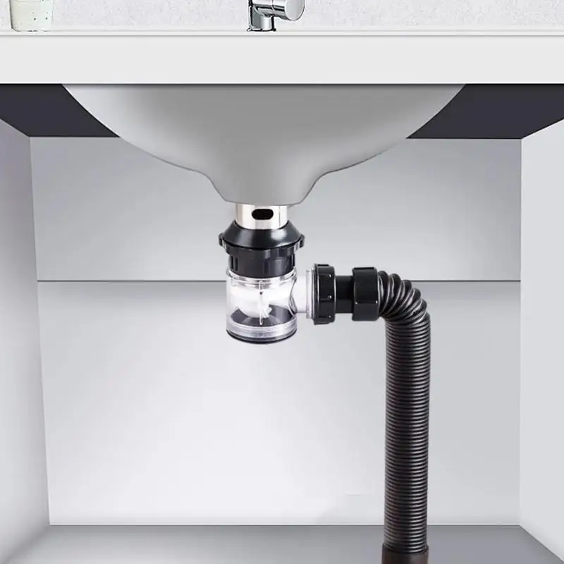 세면실용 대야 배수관, 누수 방지 배수관, 욕실 세면대 배관 장비