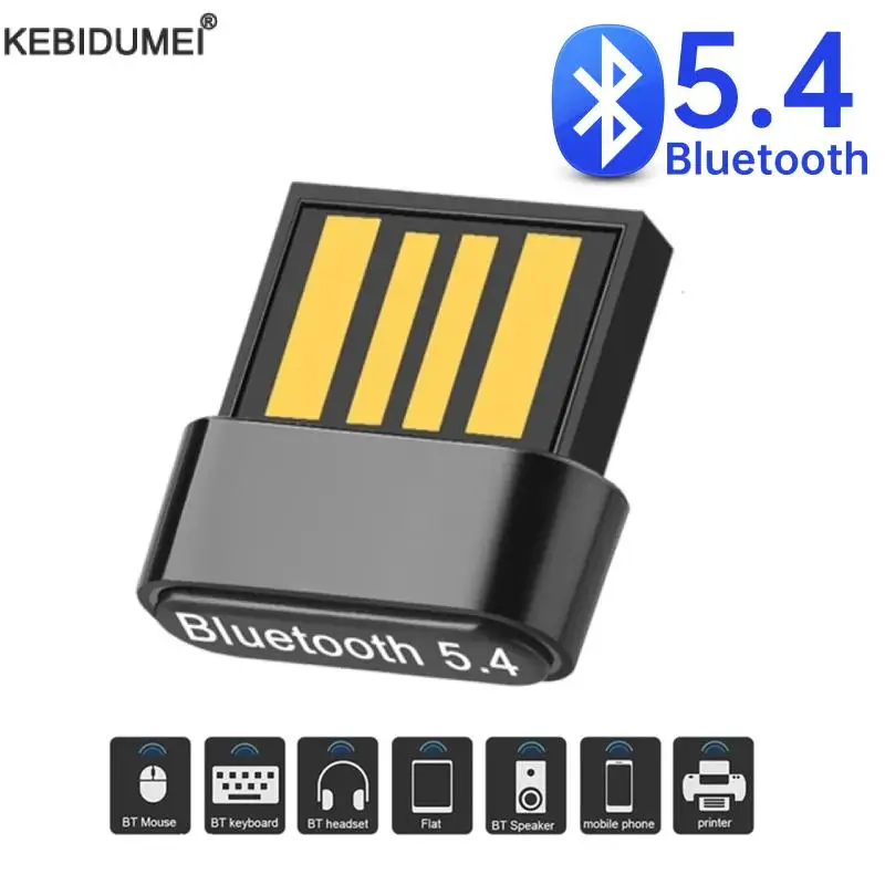 USB Bluetooth 5.4 Adapter Transmitter Receiver Bluetooth Audio Bluetooth Dongle Wireless USB Adapter for Computer PC Laptop