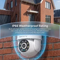 ARCCTV 1296P Wifi caméra de sécurité extérieure 24/7 HD enregistrement caméra de Surveillance couleur Vision nocturne suivi automatique Audio bidirectionnel 8
