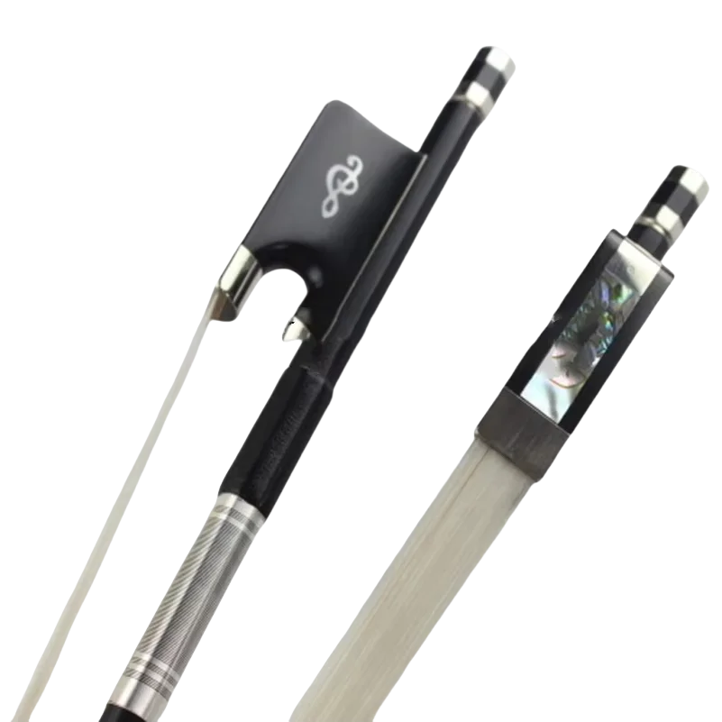 Black Carbon Fiber Cello Bow 4/4 Professional Cello Parts
