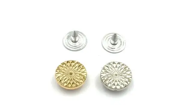 

50 Sets Fit Bag Round Punk Rock Metal Decorative Rivets For Fashion Leather Craft 10mm