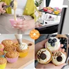 6/12PCS Silicone muffin mold Round muffin cup Heart cake baking mold Kitchen Cooking supplies Cake decorating tools 6
