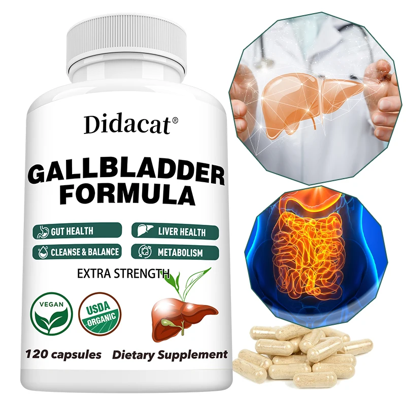 Didacat Liver Capsules-Supports Gallbladder and Gut Health, Metabolism-Liver Cleansing and Detoxification Supplement