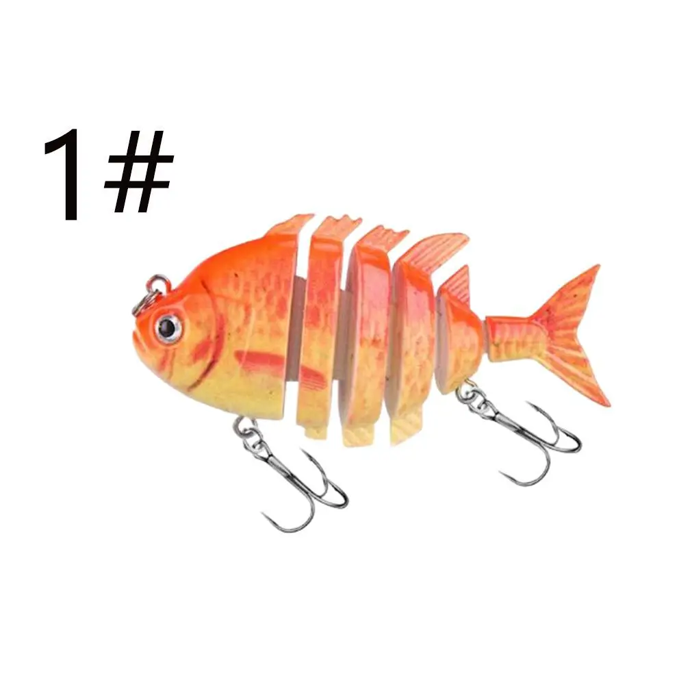 Angelköder Swimbait 8cm 15g Gelenk-Köder 6-Segment Sinkender Kunstköder S-Form Schwingender Harter Fischköder – Detail 3
