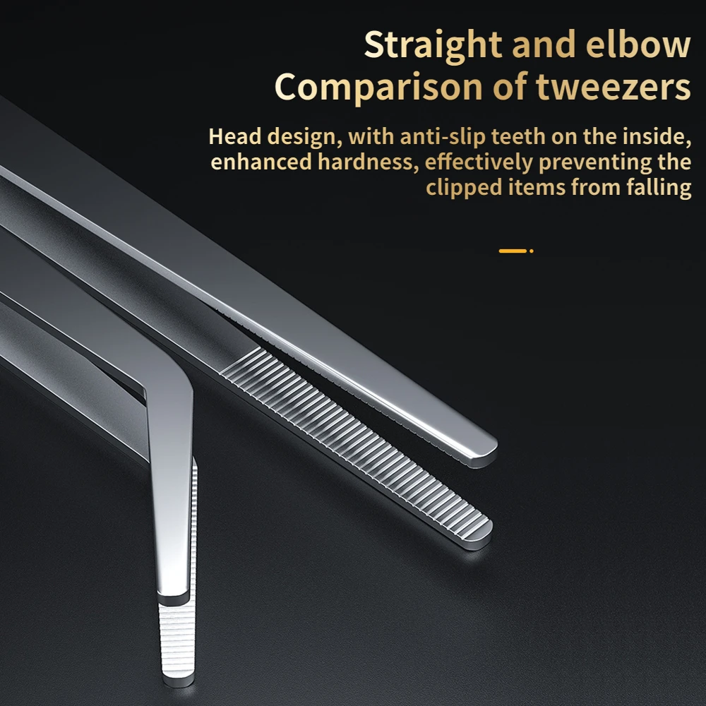 304 lengthened and thickened stainless steel tweezers repair tool home work model making hand tools