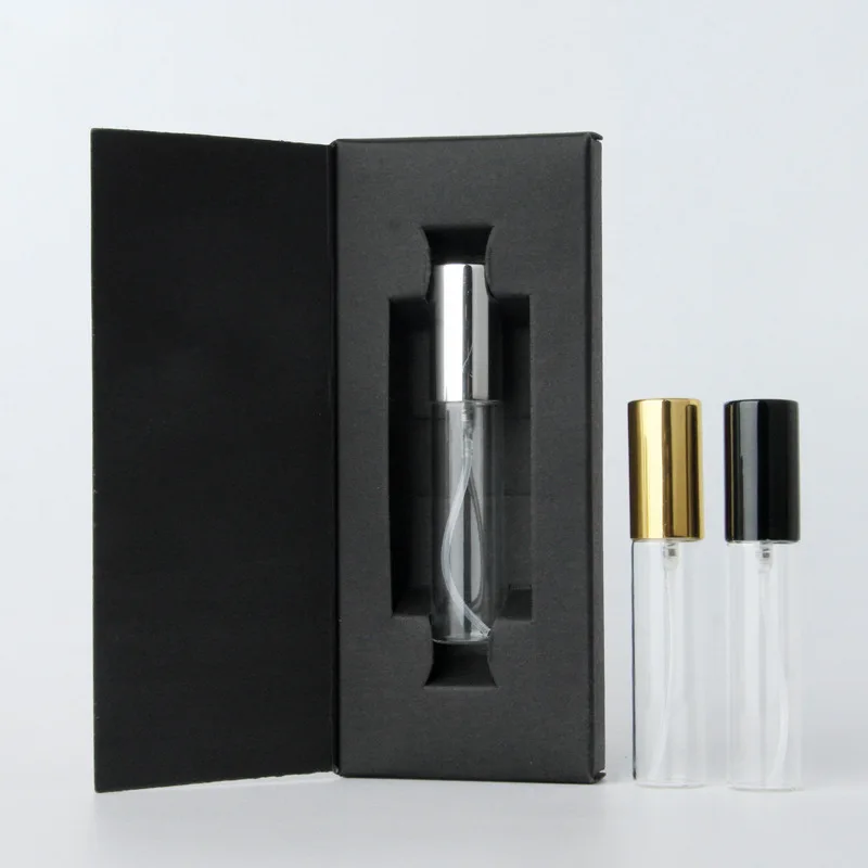 

20pcs 10ml Perfume Bottle with Gift Box Anodized Aluminum Spray Glass Bottle Portable Trial Bottle for Travel Cosmetic Container
