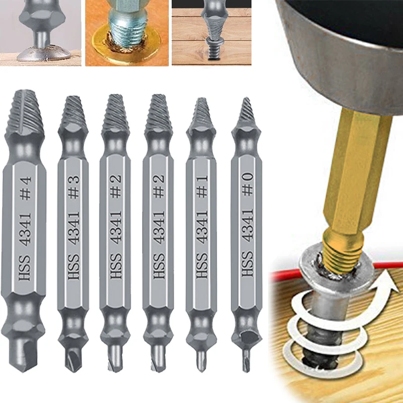 1-5Pcs Damaged Screw Extractor Drill Bit Set Stripped Broken Screw Bolt Extractor Remover Easily Take Out Demolition Tools