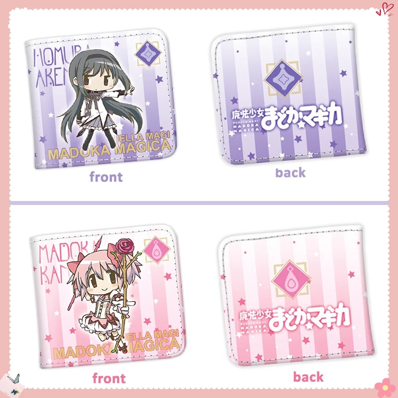 Charming Puella Magi Madoka Magica Anime Bifold Wallet - Cute Cartoon PU Leather Collectible Gift Purse