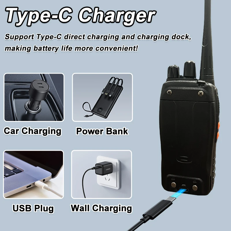 Baofeng BF-888S Pro Walkie Talkie Wireless Copy Frequency Support Type-C Charging Portable Two Way Radios BF888S New Upgraded 4