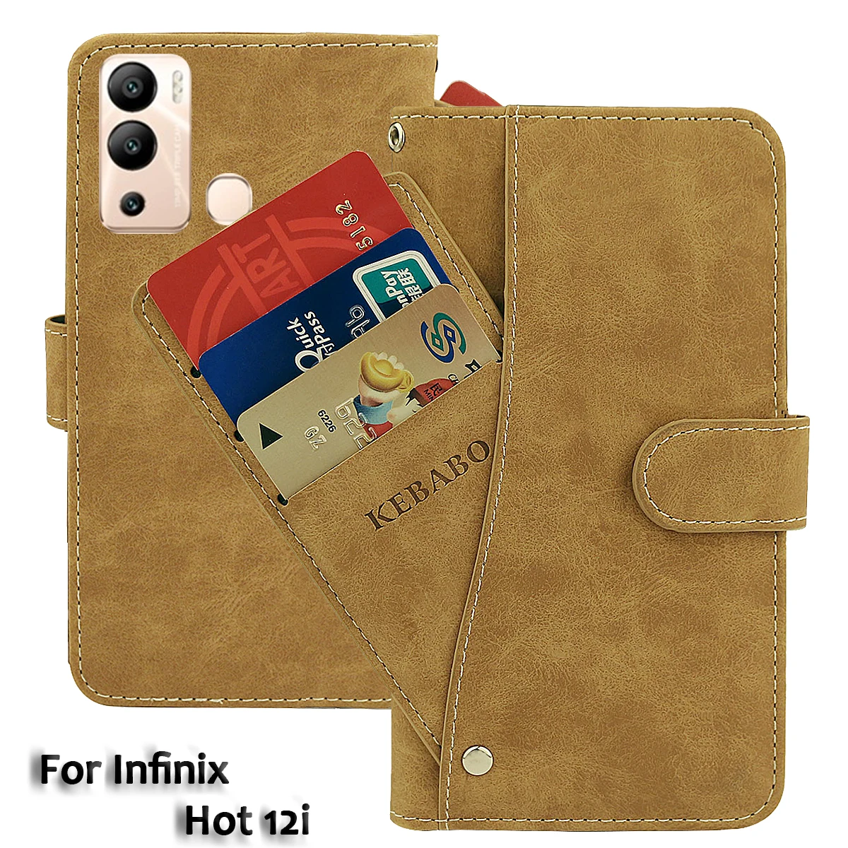

Винтажный кожаный кошелек Infinix, лидер продаж, чехол 12i, роскошный флип-чехол 6,6 дюйма с отделениями для карт, Магнитный защитный чехол для телефона, сумки