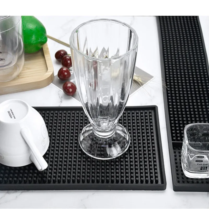 Bar Mat Rubber Anti-slip PVC Coffee Bar Mats Cup Mat Waterproof Heat  Resistant Durable Drain