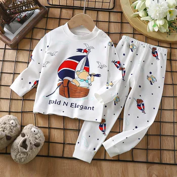 Kids Cartoon Long Sleeve Pajama Set 1