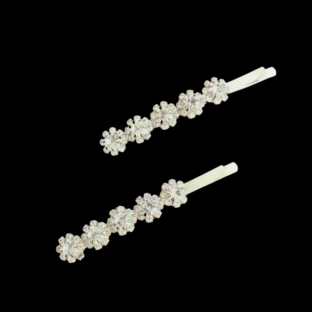 2 Stück/Set Vintage Kristall-Haarspangen für Frauen, Elegante Seitliche Haarklammern, Retro-Haaraccessoires für den Täglichen Gebrauch – Detail 14