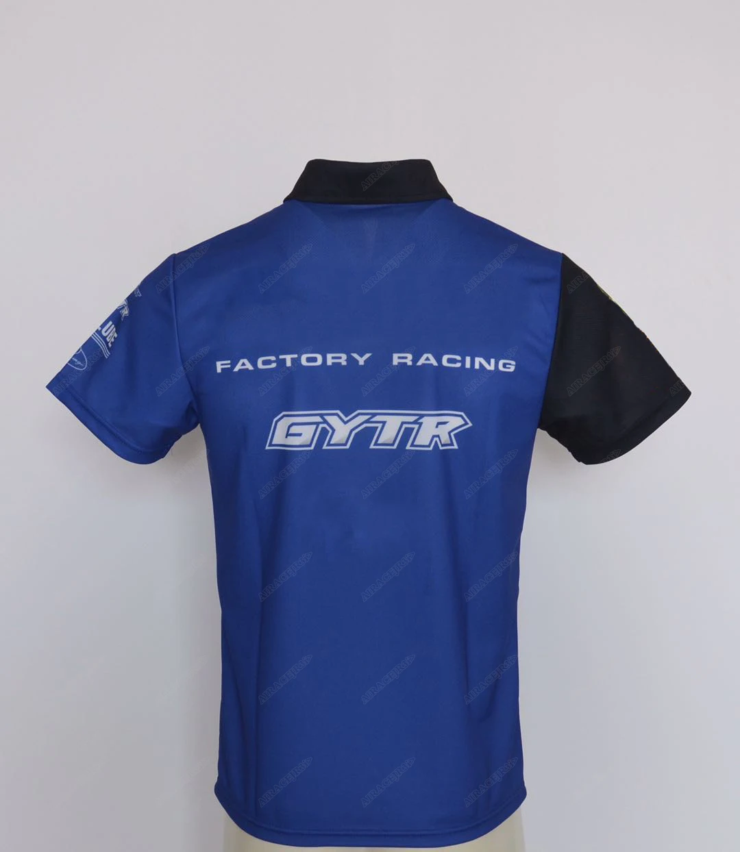 MX Gp 야마하 팩토리 레이싱 GYTR M1 슈퍼바이크 모토크로스 오토바이 라이딩 남성용 폴로 셔츠, 블루 그레이, 빠른 건조 지퍼, 여름